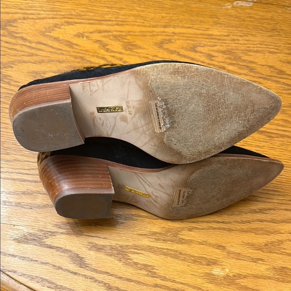 Leopard Print Black Ankle Boots - Picture 5 of 5